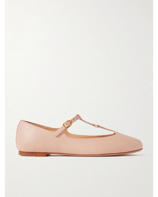 Chloé Pink Marcie Ballerinas Aus Leder Mit Verzierung