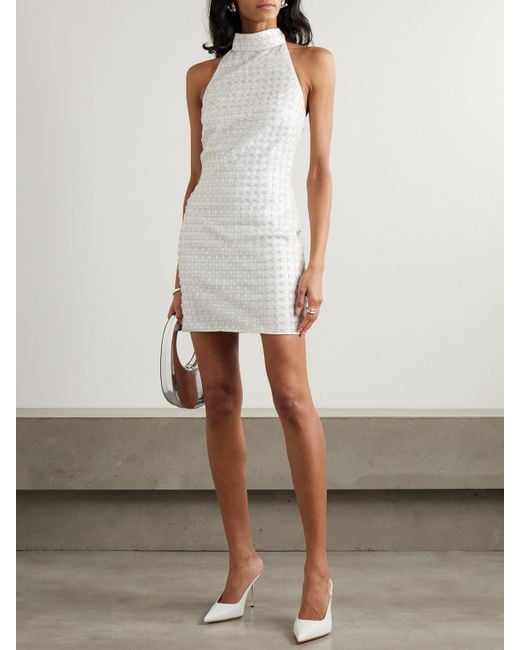 recycled satin mini dress EMILIA WICKSTEAD Vero open-back recycled-satin mini dress
