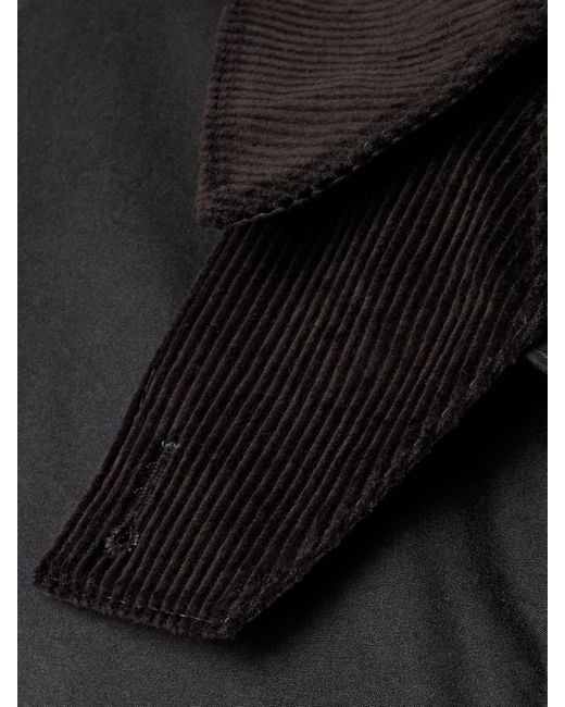 Barbour Black The Edit By Alexa Loren Jacke Aus Gewachster Baumwolle Mit Cordbesätzen