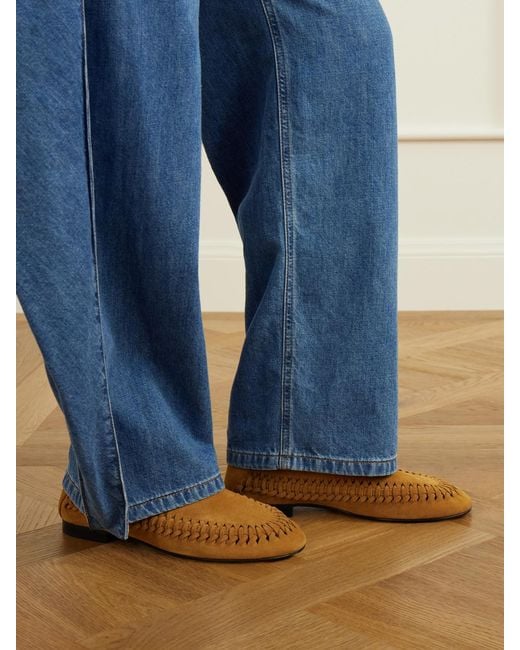 Proenza Schouler Brown Whip Suede Loafers