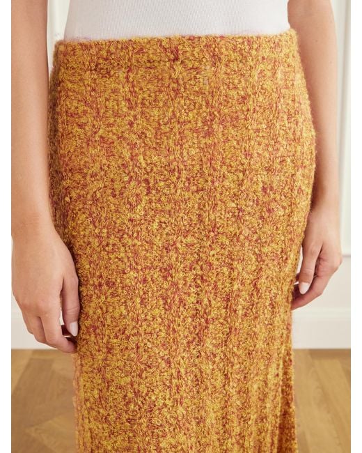 Proenza Schouler Natural Joelle Cable-Knit Mohair-Blend Maxi Skirt