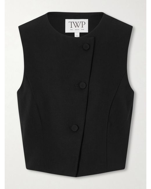 Twp Black Perry Wool Vest