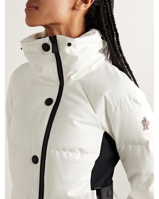 Moncler Black Guyane Hooded Quilted Down Ski Jacket