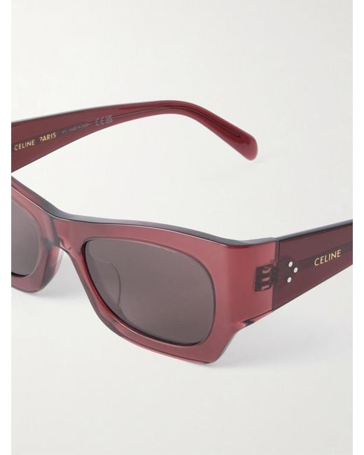 Céline Red Square-Frame Acetate Sunglasses