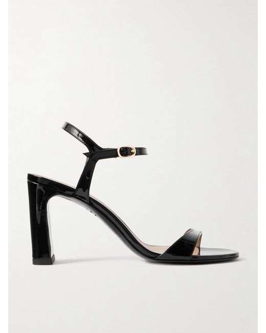 Stuart Weitzman Natural Babette Sandalen Aus Lackleder
