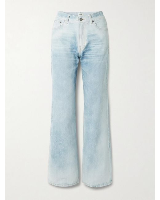 Haikure Blue Korea High-Rise Wide-Leg Jeans