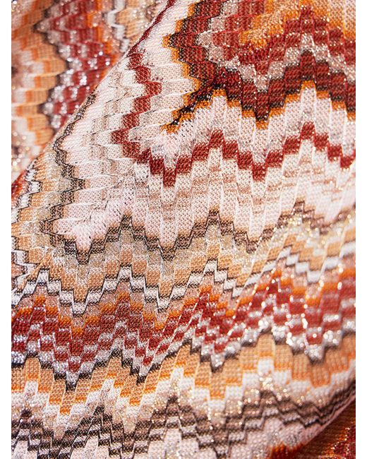 Missoni Pink Mare Striped Metallic Crochet-Knit Maxi Skirt