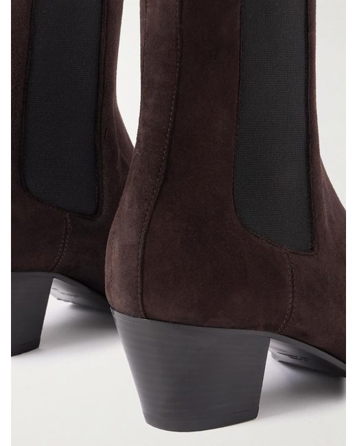 Totême Brown The City Suede Chelsea Boots
