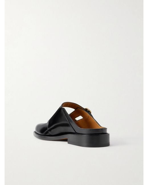 Marni Black Sabot Woven Leather Slip-Ons