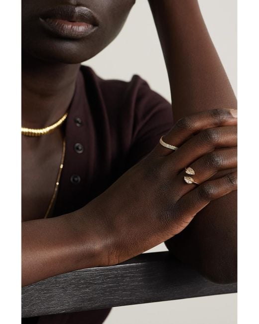 Anita Ko Natural Small Palm Leaf 18-Karat Diamond Ring