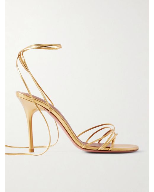AMINA MUADDI Lori Sandalen Aus Metallic-Leder