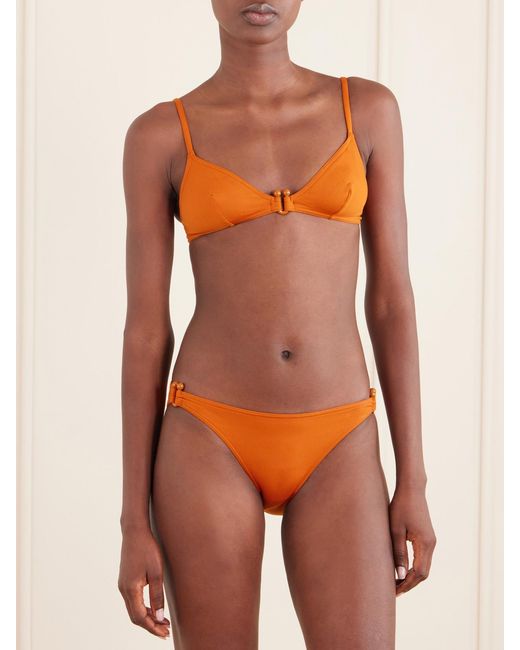 Eres Orange Clutch Side-Detail Bikini Bottoms