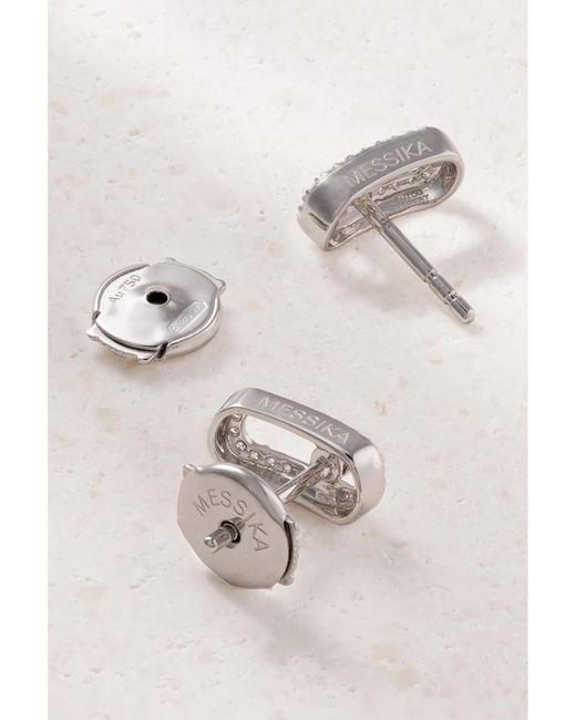 Messika Natural Move Uno Ohrringe Aus 18 Karat Weißgold Mit Diamanten