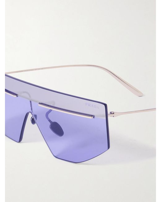 Prada Purple D-Frame-Tone Sunglasses