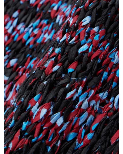 Dries Van Noten Blue Frayed Printed Cotton Vest