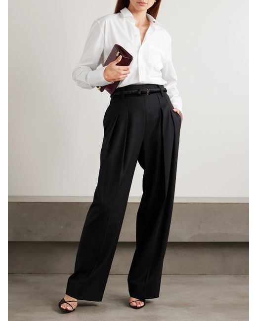 Victoria Beckham White Organic Cotton-Poplin Shirt