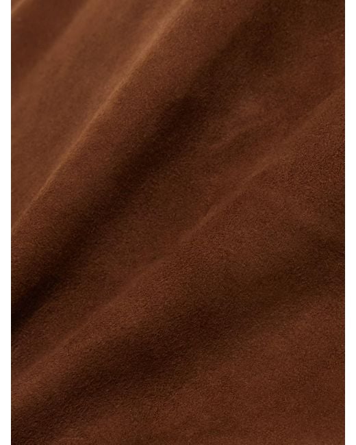 Frankie Shop Brown Lise Suede Shorts