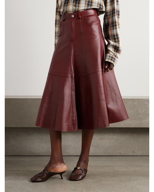 Haikure Red Serenity Midirock Aus Leder