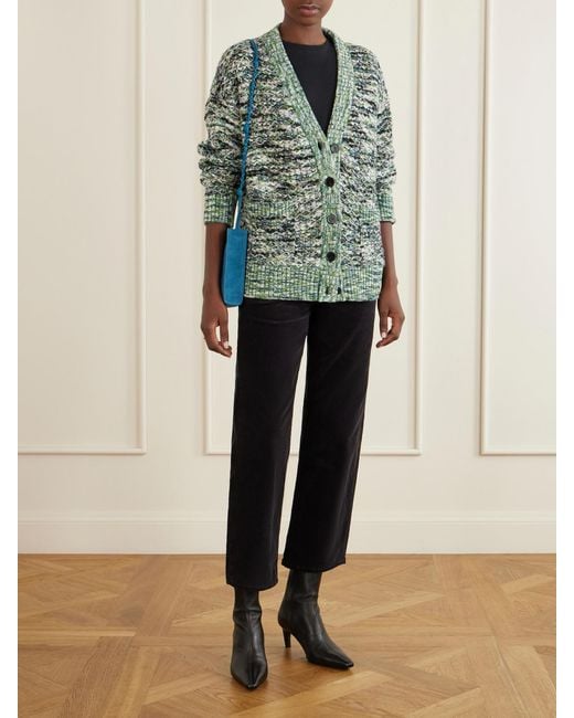 Mother Blue The Newbie Ankle Cotton-Blend Corduroy Mid-Waist Straight-Leg Pants