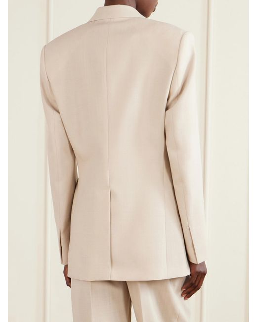 Wardrobe NYC Natural Wool-Crepe Blazer