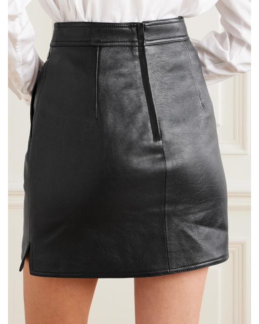 Bally Black Minirock Aus Leder