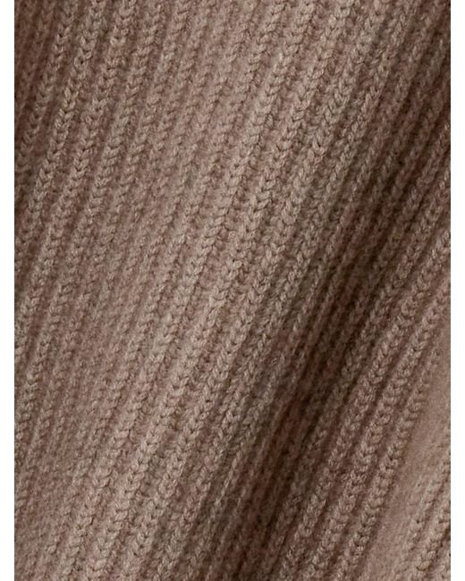 Khaite Natural Manuela Gerippter Kaschmirpullover