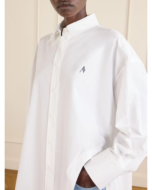 The Attico White Cotton-Poplin Shirt