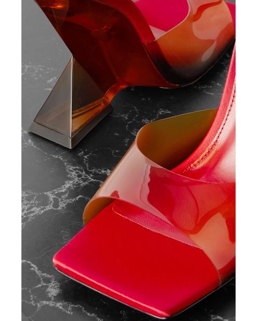 The Attico Red Cheope Dégradé Pvc Mules