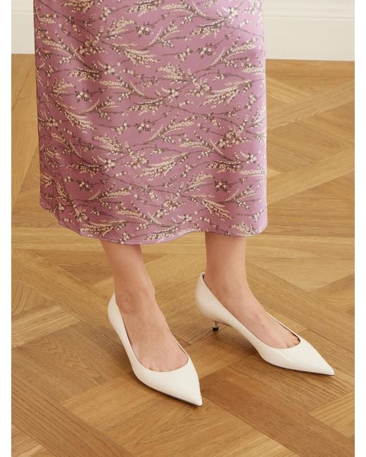 Jimmy Choo Natural Amelia 30 Leather Pumps