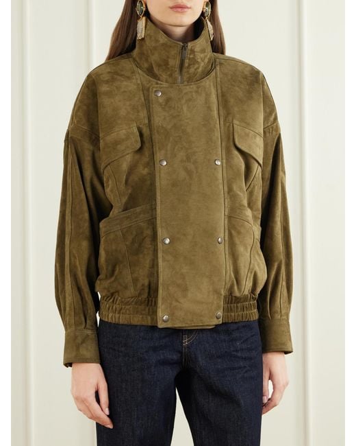Saint Laurent Green Suede Jacket