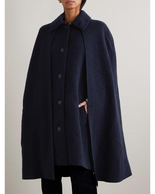 Totême Blue Wool-Felt Coat