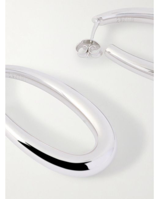 Gabriela Hearst White Sterling Hoop Earrings