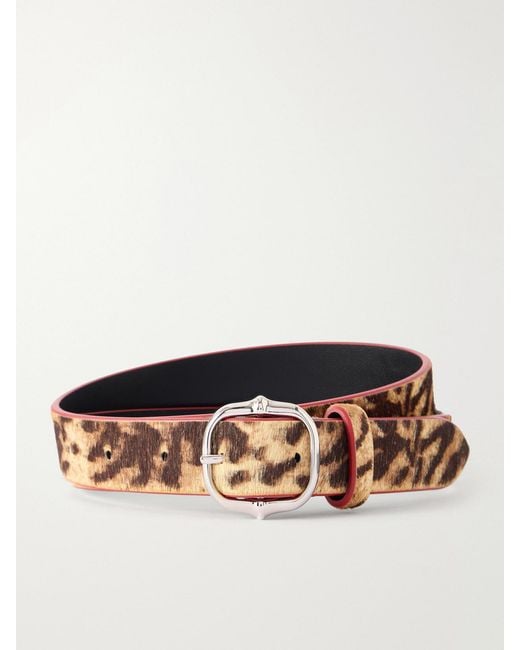 Isabel Marant Multicolor Depson-Gd Leopard-Print Calf Hair Belt