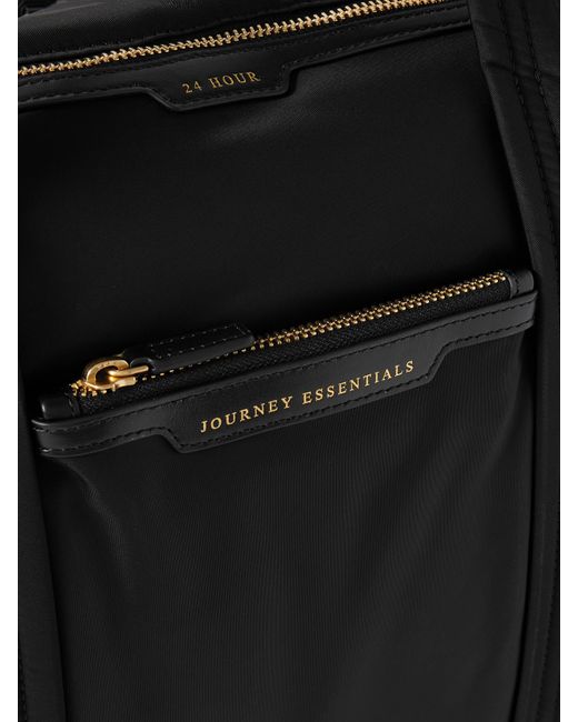 Anya Hindmarch Black 24 Hour Weekender Aus Econyl Mit Lederbesätzen