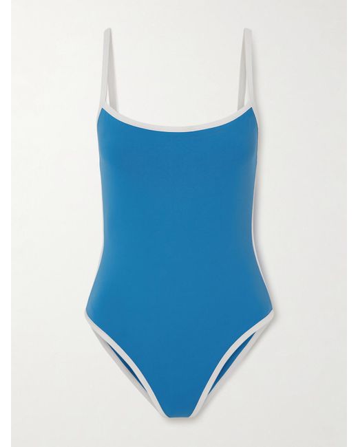 Marysia Swim Blue Ligne Zweifarbiger Badeanzug