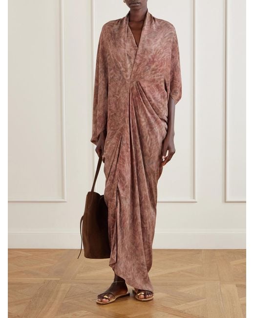 Cortana Pink Mayu Satin Midi Dress