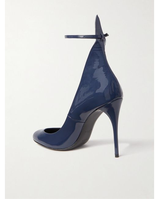 Alaïa Blue 90 Patent-Leather Pumps