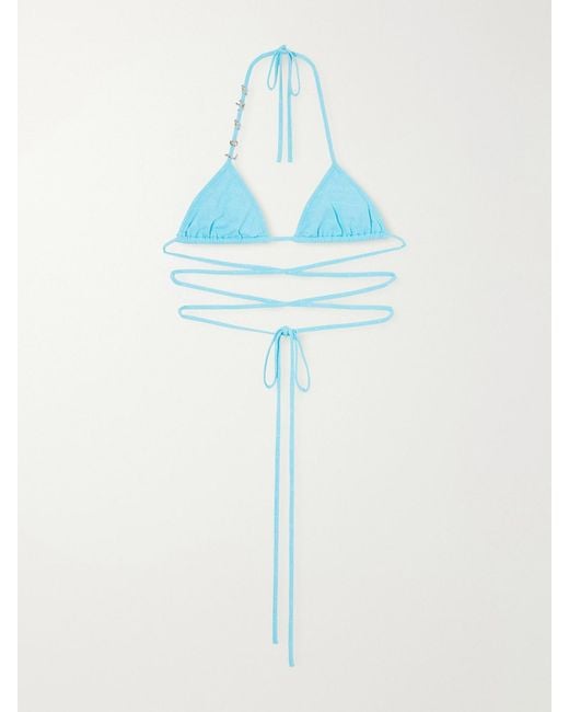 Loewe Blue Paula's Ibiza Jacquard Bikini Top