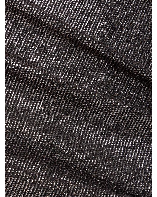 Isabel Marant Gray Britany Minikleid Aus Metallic-Stretch-Jersey Mit Raffungen