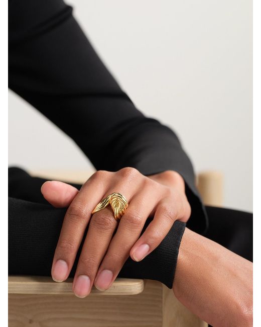 Bottega Veneta Metallic Plated Ring