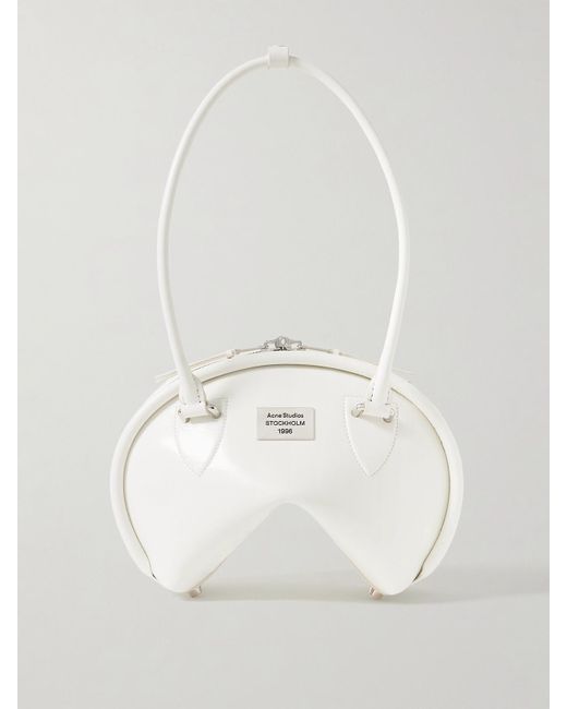 Sac Porté Épaule En Cuir Acne en coloris White