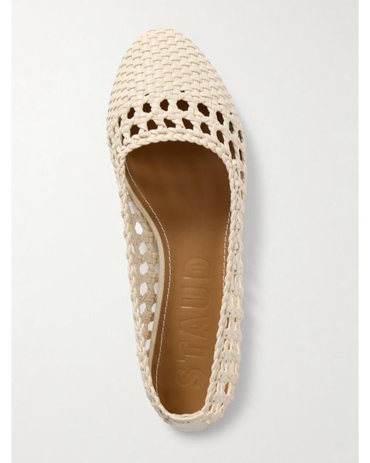 Staud Natural Nell Ballerinas Aus Geflochtenem Leder