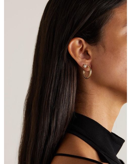 David Yurman Natural Infinity 18-Karat Diamond Earrings