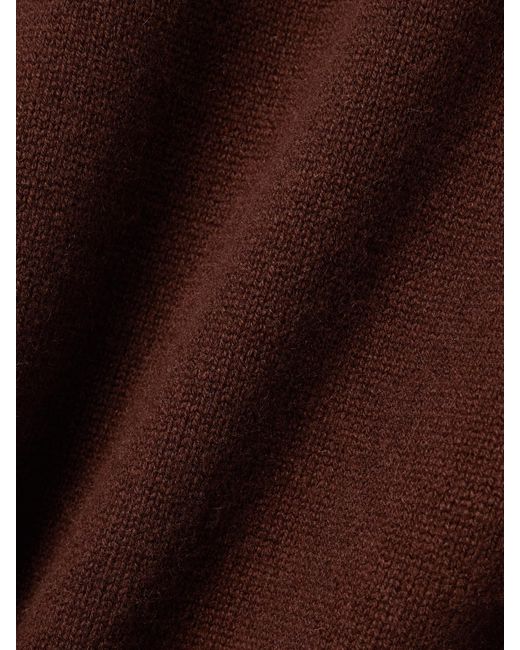 Doen Brown Agathe Cashmere Turtleneck Mini Dress