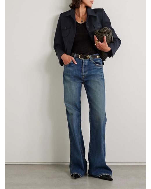 Nili Lotan Blue Jamison Wool-Twill Jacket