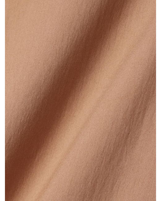 Max Mara Natural Sultano Pleated Cotton-Blend Poplin Shorts