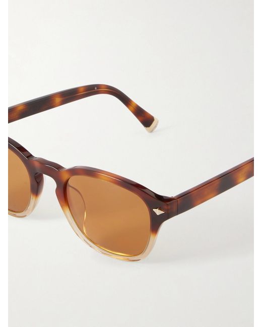 Brunello Cucinelli Multicolor Round-Frame Acetate Sunglasses