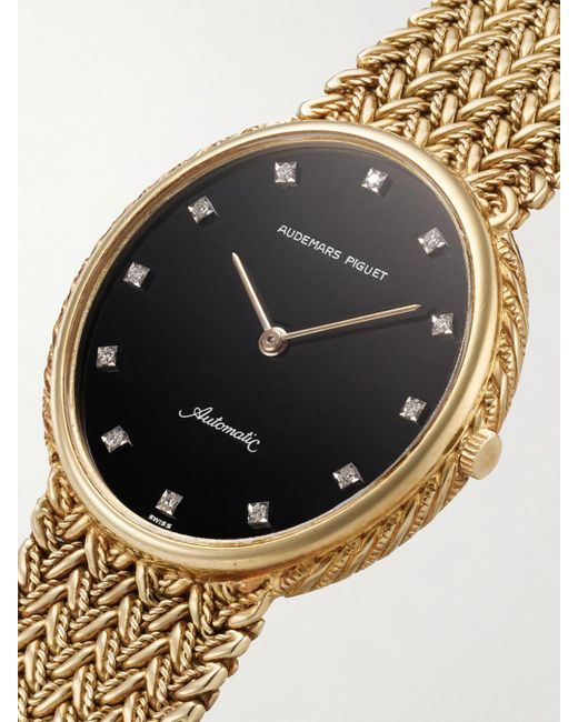 Stephanie Windsor Metallic Audemars Piguet Pre-Owned 1980S Automatic 34Mm 18-Karat Diamond Watch, Ref. No. 11759