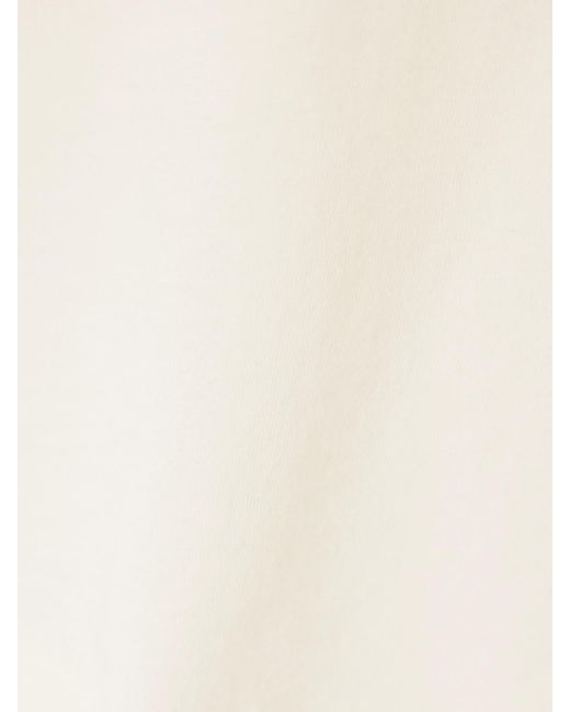 ÉTERNE White Short Sleeve Baby Tee Cropped Cotton And Modal-Blend Jersey T-Shirt