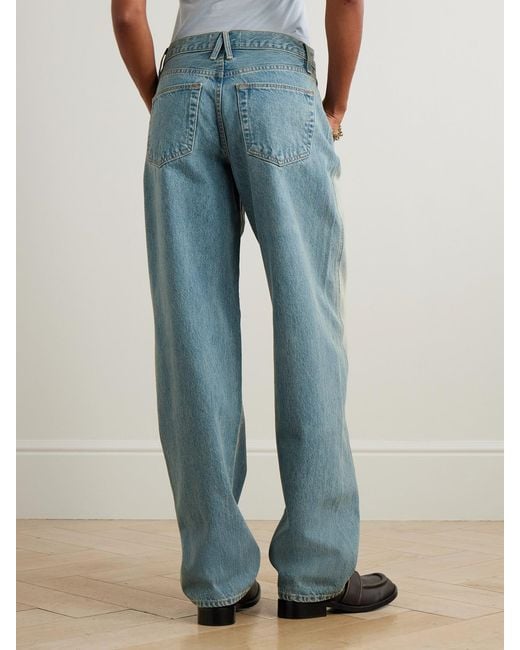 SLVRLAKE Denim Blue Tess Long Twisted Stem Boyfriend Jeans